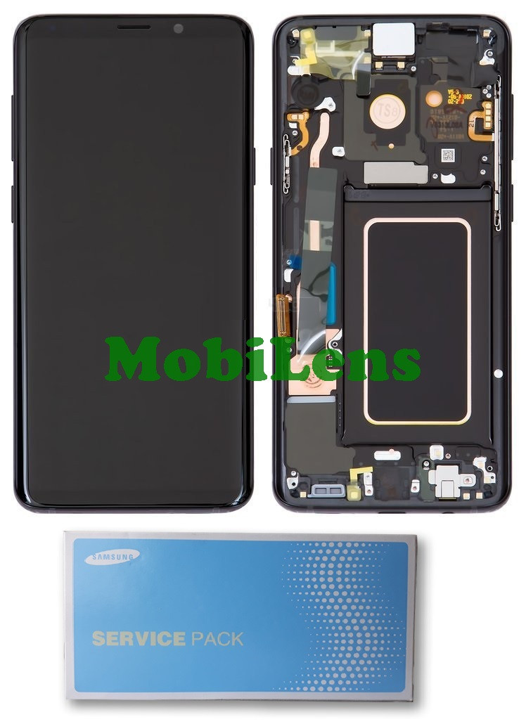 Samsung G965, Galaxy S9 Plus Дисплей +тачскрин * у чорній рамці Midnight Black Original (AMOLED) *Service Pack