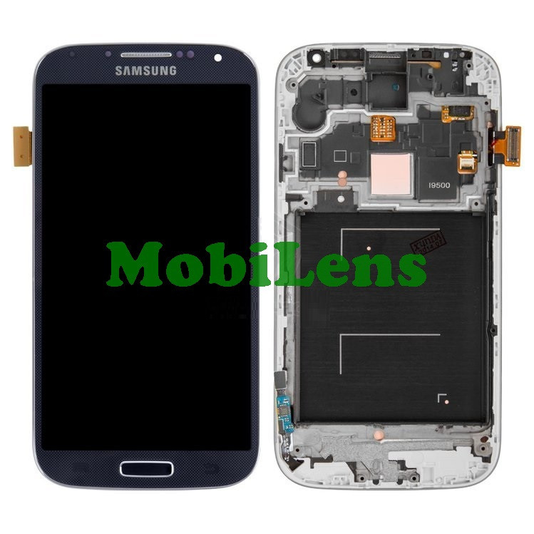 Samsung i9500, Galaxy S4 Дисплей+тачскрин(модуль) темно-синий *в рамке Original (AMOLED)
