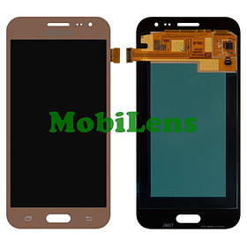 Samsung J200, J200H, Galaxy J2 Дисплей+тачскрин(модуль) золотистый (OLED)