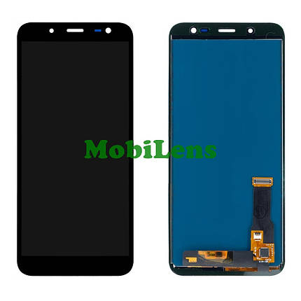 Samsung J600, J600F, Galaxy J6 (2018) Дисплей + точскрин (модуль) чорний (TFT) * з регулюванням яскравості, фото 1