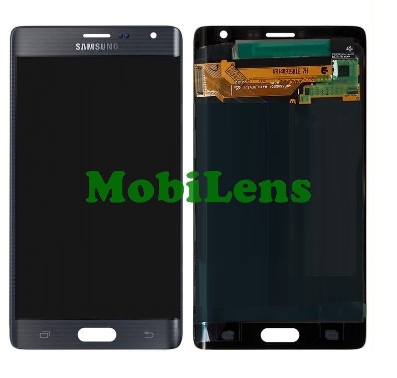 Samsung N915, N915F, Galaxy Note Edge Дисплей+тачскрин (модуль) чорний (темно-сірий) Original (AMOLED)