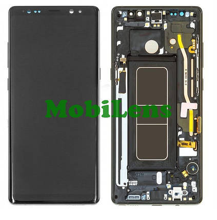 Samsung N950, N950F, Galaxy Note 8 Дисплей + тачскрин (модуль) у чорній рамці Midnight Black Original (AMOLED), фото 1