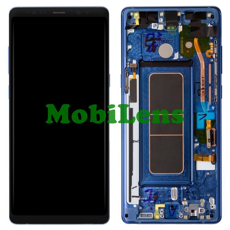 Samsung N950, N950F, Galaxy Note 8 Дисплей + тачскрин (модуль) у синій рамці Deep Sea Blue Original (AMOLED)