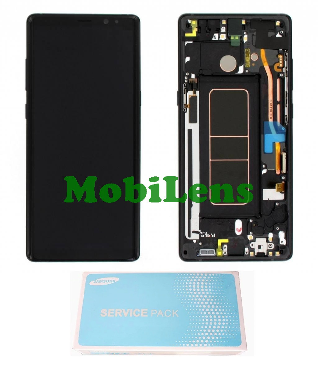 Samsung N950, N950F, Galaxy Note 8 Дисплей + пачскрин у чорній рамці Original (AMOLED) *Service