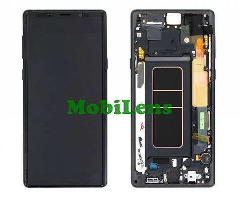 Samsung N960, N960F, Galaxy Note 9 Дисплей + тачскрин (модуль) у чорній рамці Midnight Black Original (AMOLED), фото 1