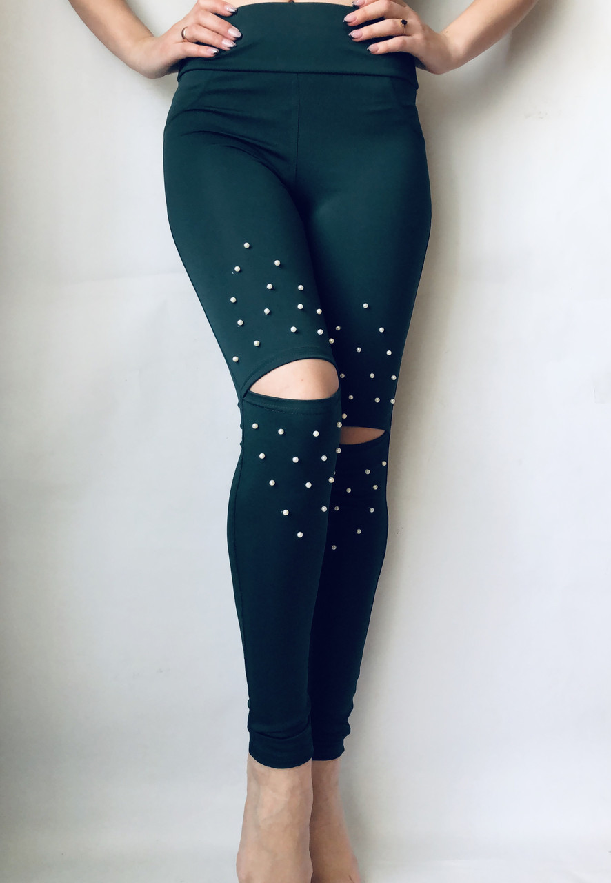 Лосины женские с "жемчужинками" №18 (ЗЕЛЕНЫЕ): продажа, цена в ...