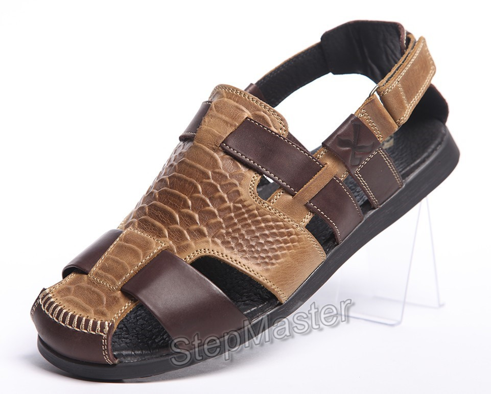 Сандалії шкіряні Kristan Reptile Olive