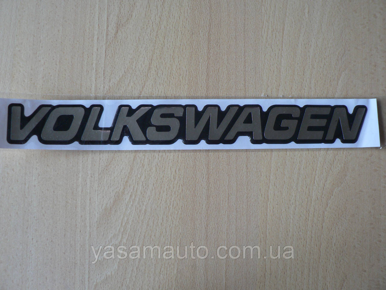 Наклейка s орнамент задній Volkswagen 302х34х1.2 мм силіконова на мікроавтобус напис авто Волкваген