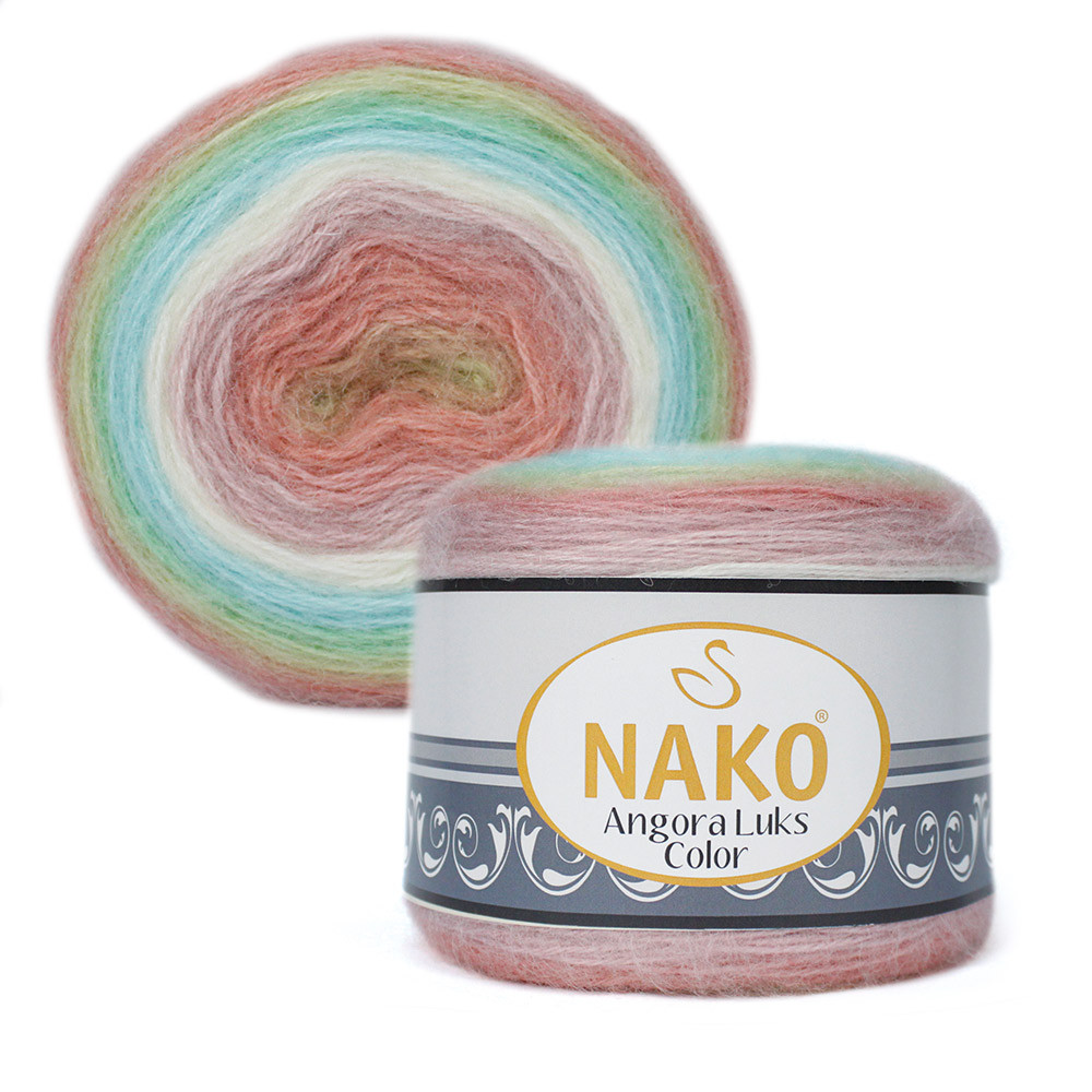 Пряжа Nako Angora Luks Color 81919,  Ангора Люкс Колор