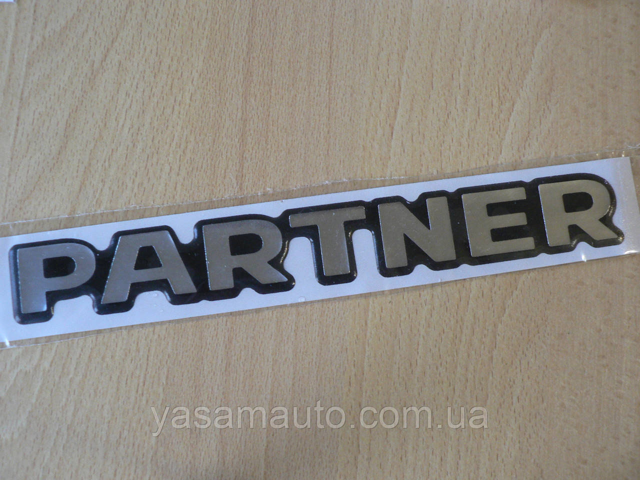 Наклейка s орнамент задній Partner 233х30х1.4 мм силіконовий напис силікон на авто Peugeot Пежо Партнер