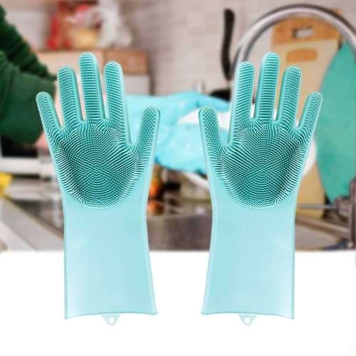 Силіконові багатофункціональні рукавички для миття та чищення Silicone Magic Gloves
