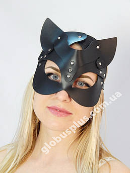 Жіноча портупея на обличчя, маска кішки чорна 930802