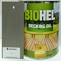 BIOHEL DECKING OIL масло для террас 1 л. №72 - СЕРОЕ.