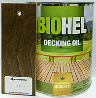 BIOHEL DECKING OIL олія для терас 1 л. №64 - ТЕМНИЙ ДУБ.