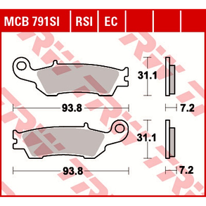 Мотоколодки TRW MCB791SI аналог FD2219 Yamaha YZ 125-450F/YAMAHA WR 450 F/HARLEY DAVIDSON FLHRXS Road, фото 4