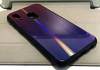 Чехол накладка для Samsung A40, A405 противоударный бампер glass Shine gradient