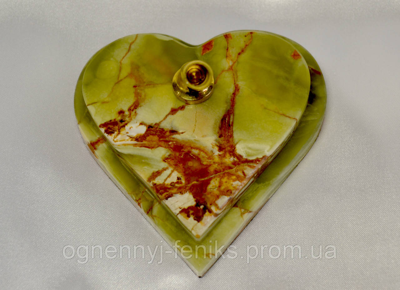 Подставка под ручку в виде Сердца из натурального камня оникса - фото 5 - id-p93073478