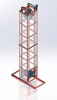 Подьемный конвейер для перемещения грузов между рабочими уровнями