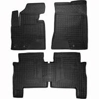 Полиуретановые коврики Hyundai Santa Fe 2006-2012 /5мест/черный, кт - 4шт Avto-Gumm (хюндай санта фе)