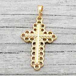 Хрестик 70388 розмір 35х19 мм вага 2.5 м позолота 18К