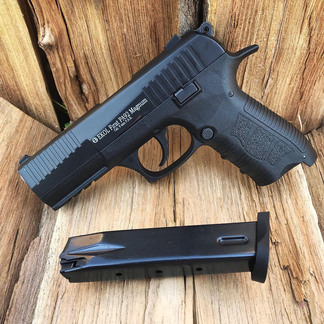 Стартовий пістолет Ekol Firat PA92 Magnum 9 мм (чорний), фото 1