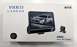 Відеореєстратор автомобільний WDR Video Card VR 4418 (на 3 камери)