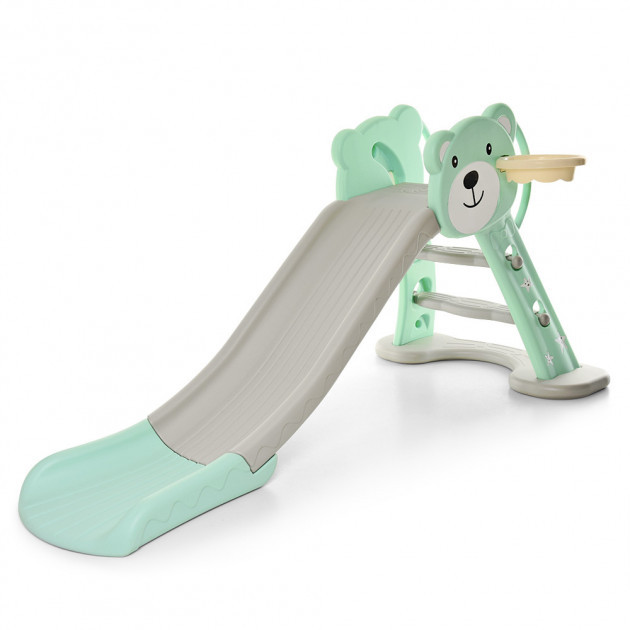 Горка дитячої пластикової Bambi HF-H008-4, зелено-біжна