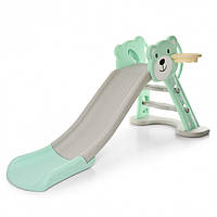 Горка дитячої пластикової Bambi HF-H008-4, зелено-біжна