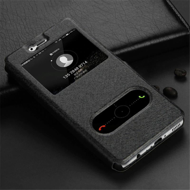Чохол книжка з подвійним вікном для Huawei P Smart 2019 Чорний