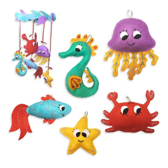 Набір із фетром для виготовлення декоративних іграшок ФН-69. МОБІЛЬ, фото 1