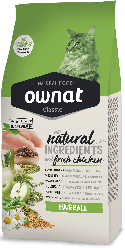 Корм Ownat Classic Hairball (Овнат для виведення шерсті у котів), 4кг.
