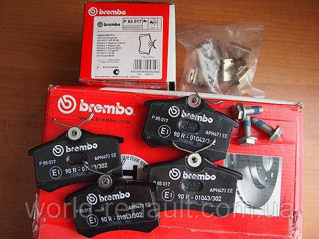 BREMBO P85017 - Комплект задних тормозных колодок Рено Меган 2 | 886 ...