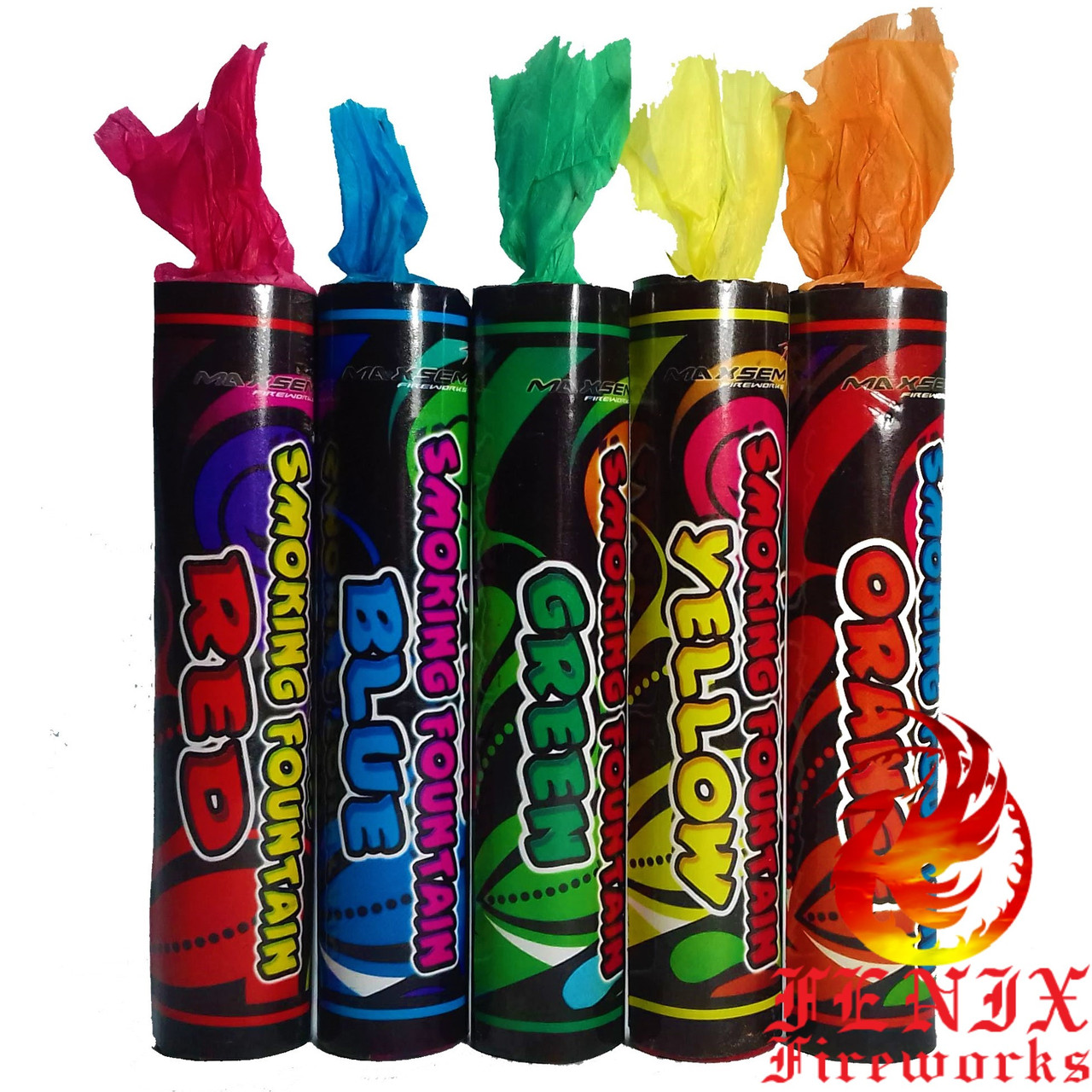 КОЛІРНИЙ ДИМ ДЛЯ ФОТИСНИЙ 5 ЦВІТТІВ Smoke Bombs 45 секунд MA0511/MIX