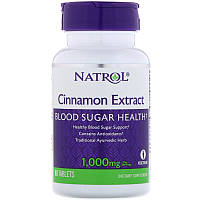 Natrol, Екстракт кориці, 1000 мг, 80 пігулок