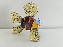 Фігурка скло Рибка бурштинова