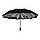 Жіноча парасоля напівавтомат Bellissimo з візерунком зсередини та тефлоновим просоченням, чорний, 018315-1, фото 4