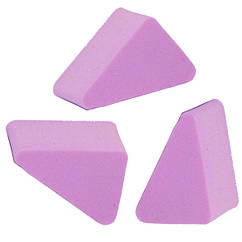 Набір 3 штуки Спонжів Латексних Кутом Фіолетових у Наборі 3 шт.