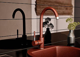 КУХОННИЙ СМІСНИК ГРАНИТНИЙ KAHER IMPERIAL 04 КОРІНЧИЙ