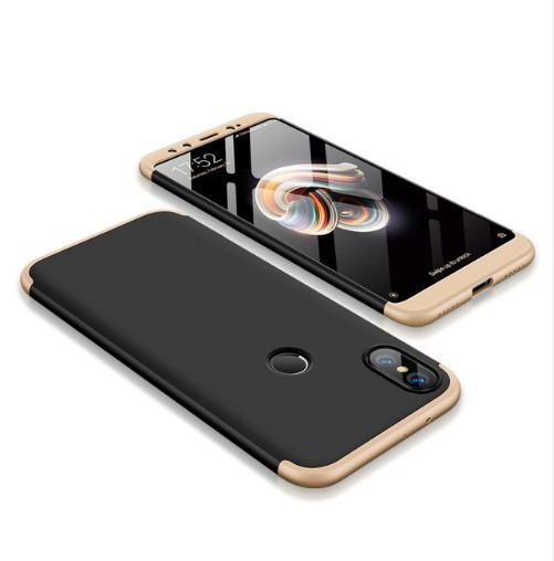 Чехол GKK для Xiaomi Mi A2 / Mi 6X  черно-золотой