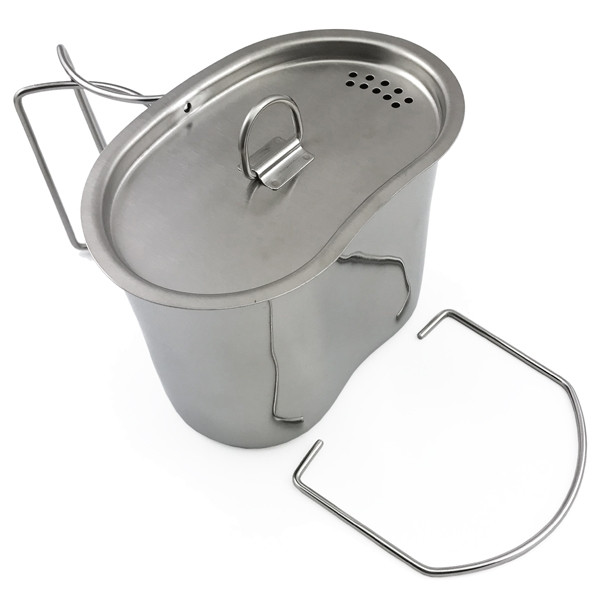 Казанок з нержавіючої сталі для фляги з кришкою, фото 1