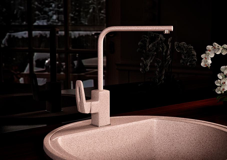 КУХОННИЙ СМІСНИК ГРАНИТНИЙ KAHER SABIN 06 АВЕНА, фото 1