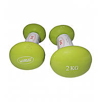 Гантелі LiveUp Vinyl Dumbbell Egg Head 2х2 кг (LS2001-2) Lime