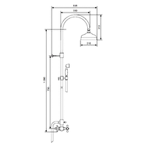Душова стійка Emmevi DECO classic душ/колона золото OR1200281, фото 3