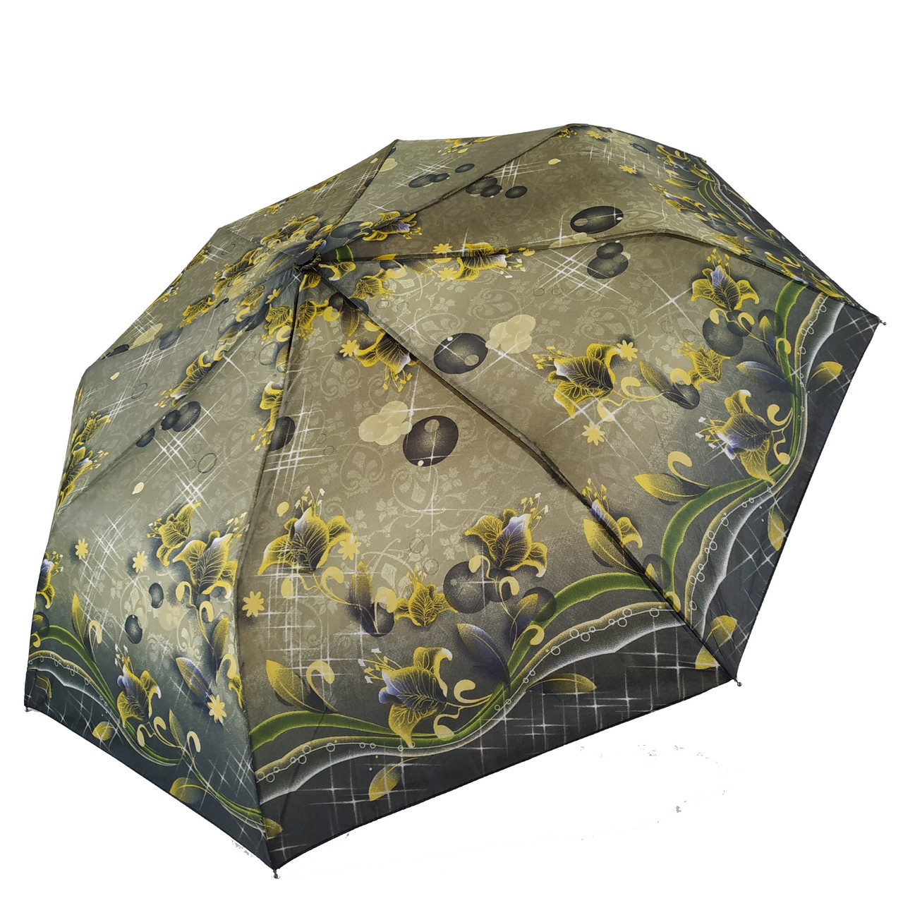 Жіноча напівавтоматична парасолька Lima на 8 спиць із квітковим принтом, 0310Е-10