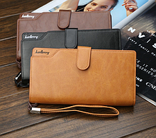 Стильний гаманець чоловічий класичний baellerry yellow brown