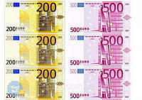 Вафельная картинка деньги "Евро 3"