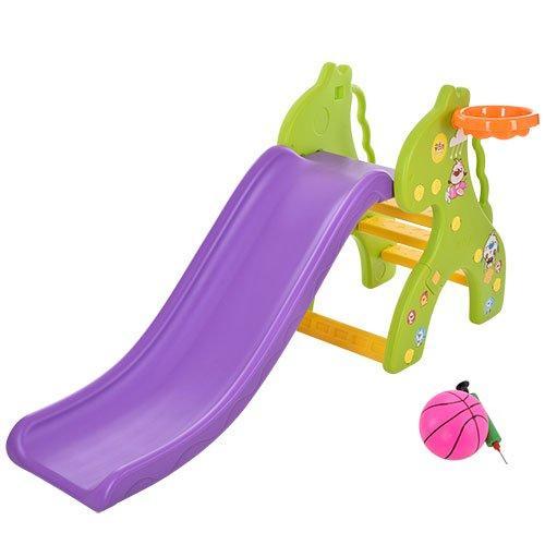 Дитяча гірка пластикова Bambi жираф, зелена, фото 1