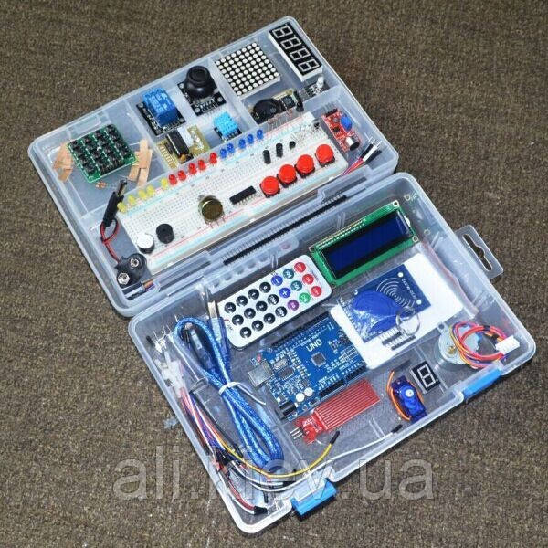 Навчальний набір Arduino RFID UNO R3 Starter Kit просунутий з кейсом Ардуїно робототехніка