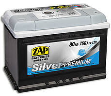 АКБ ZAP 6СТ - 80Аз 760A R+ Silver Premium 275*175*190