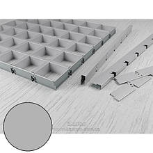 Профіль KRAFT Грильято GLK-15 "М" 40*600 мм (кочечка 50*50) Ral 9006